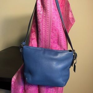 Coach blue leather mini bag